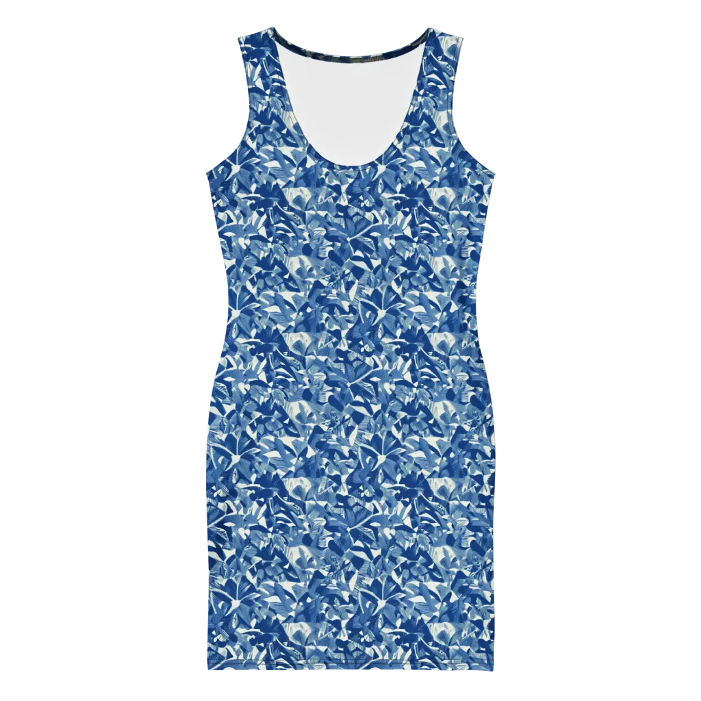 Blue Orchard on Bodycon Dress — Front