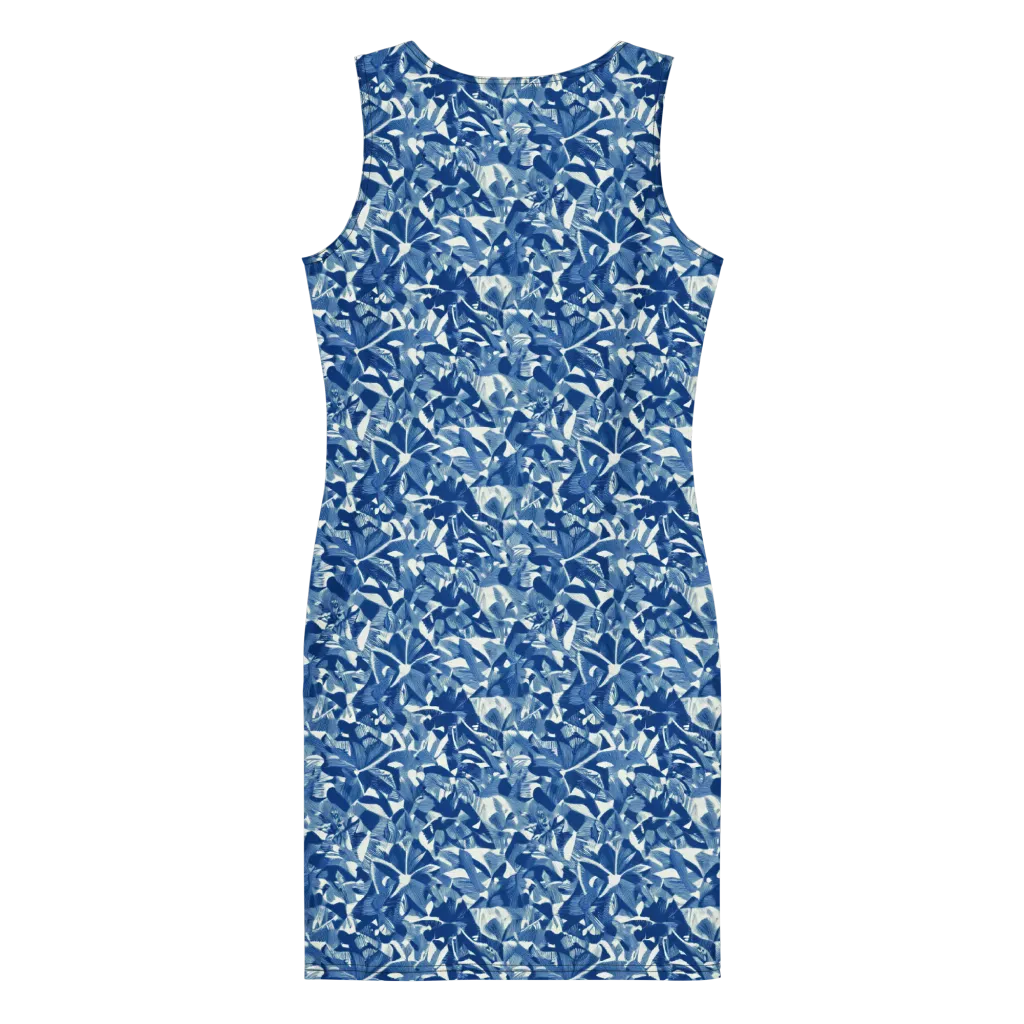 Blue Orchard on Bodycon Dress — Back