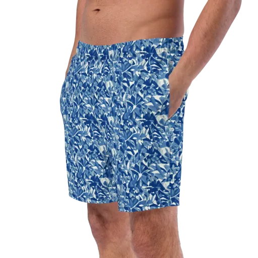 Blue Orchard on a Swim Trunks