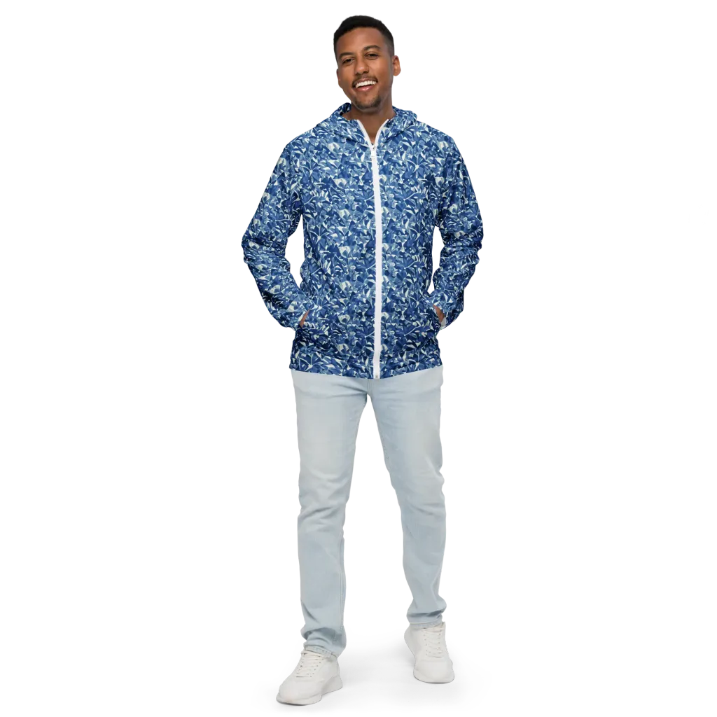 Blue Orchard on Men's Windbreaker — Front