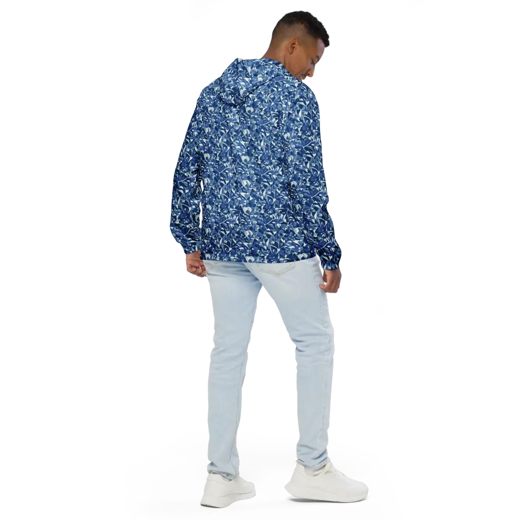 Blue Orchard on Men's Windbreaker — Back