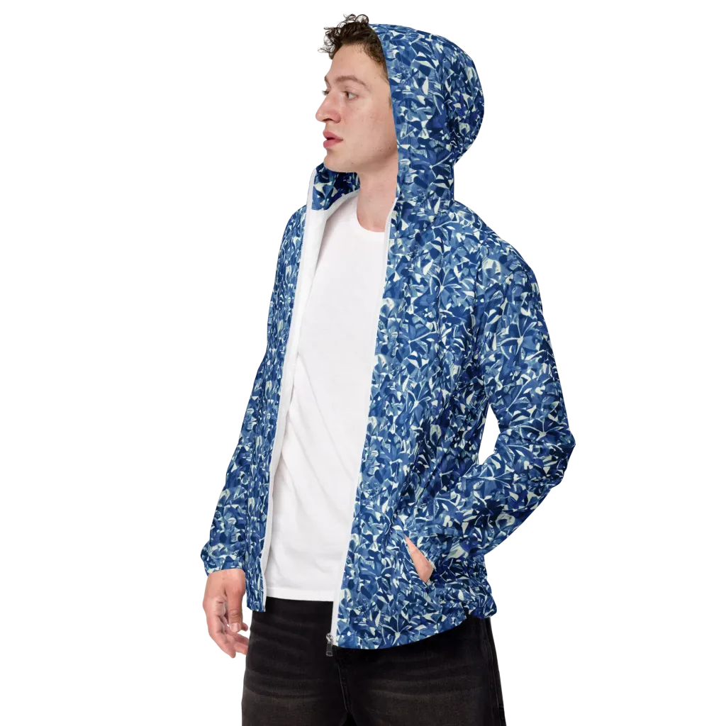 Blue Orchard on Men's Windbreaker — Left Front