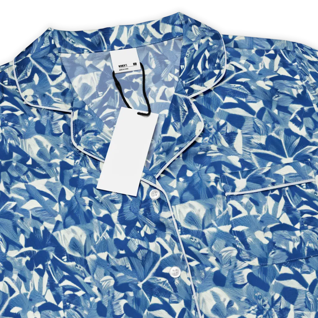 Blue Orchard on Women's Short Sleeve Pajama Top — Product details