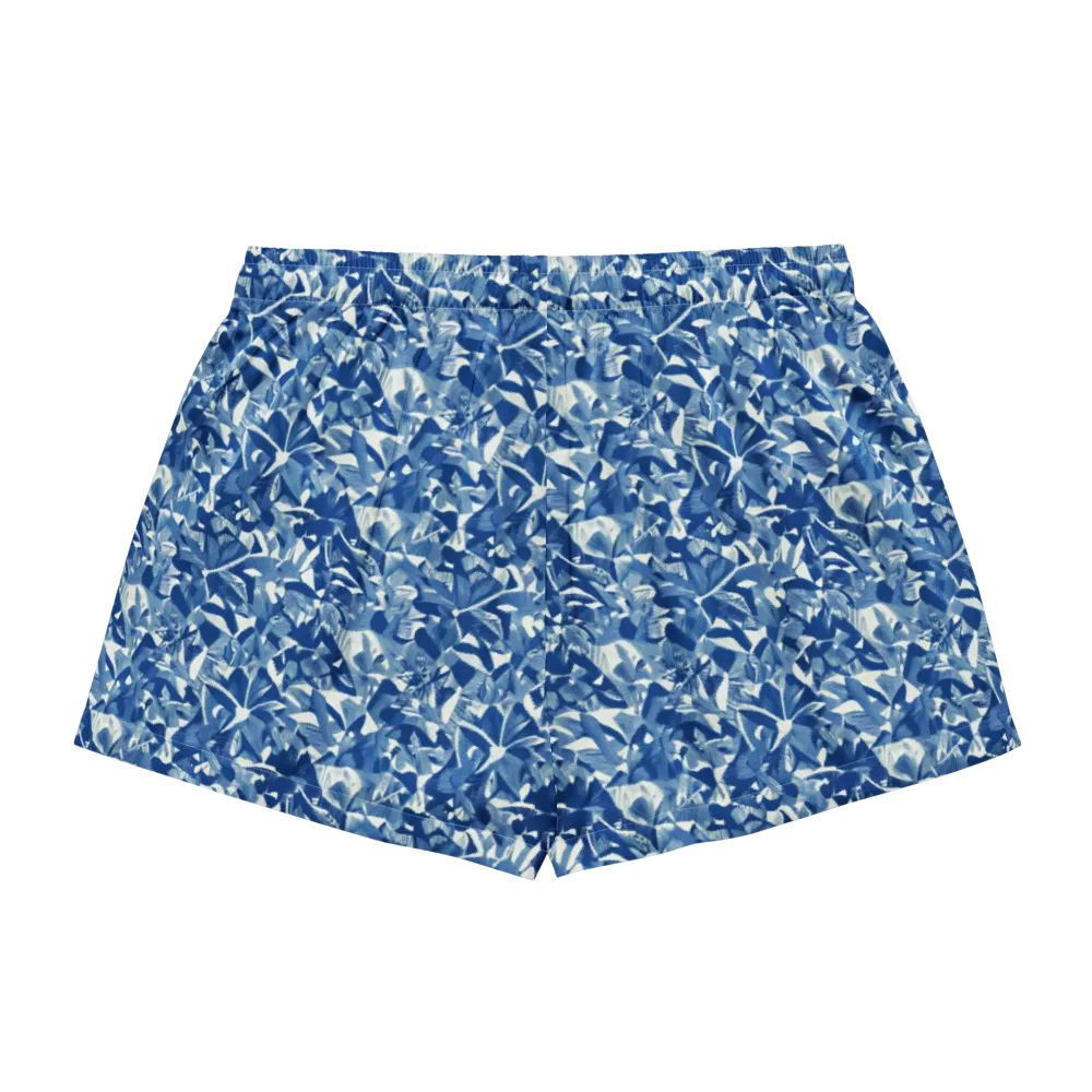 Blue Orchard on Women's Pajama Shorts — Back