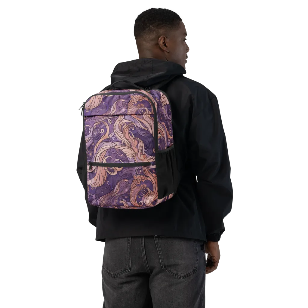Amethyst Plume on Utility Backpack — Back