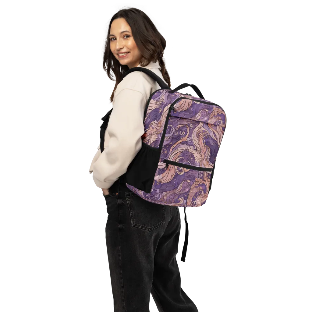 Amethyst Plume on Utility Backpack — Back