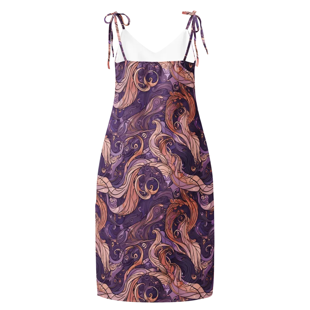 Amethyst Plume on Slip Dress — Back