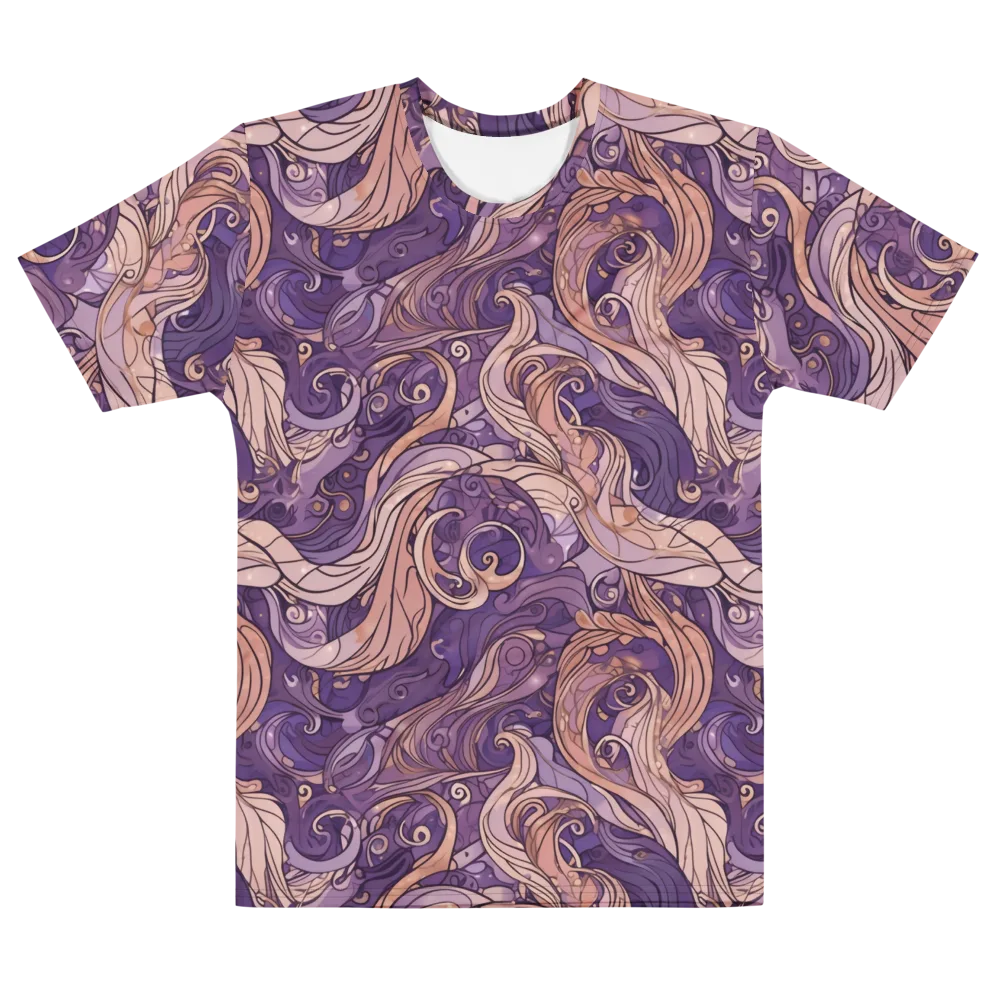 Amethyst Plume on Men's Cotton Crew Neck T-Shirt — Front