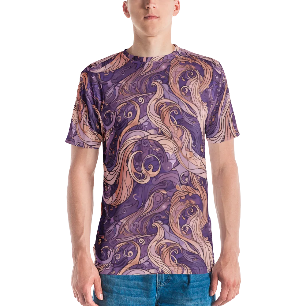 Amethyst Plume on Men's Crew Neck T-Shirt — Front