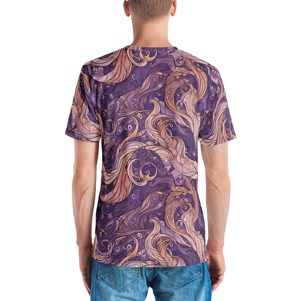 Amethyst Plume on Men's Crew Neck T-Shirt — Back