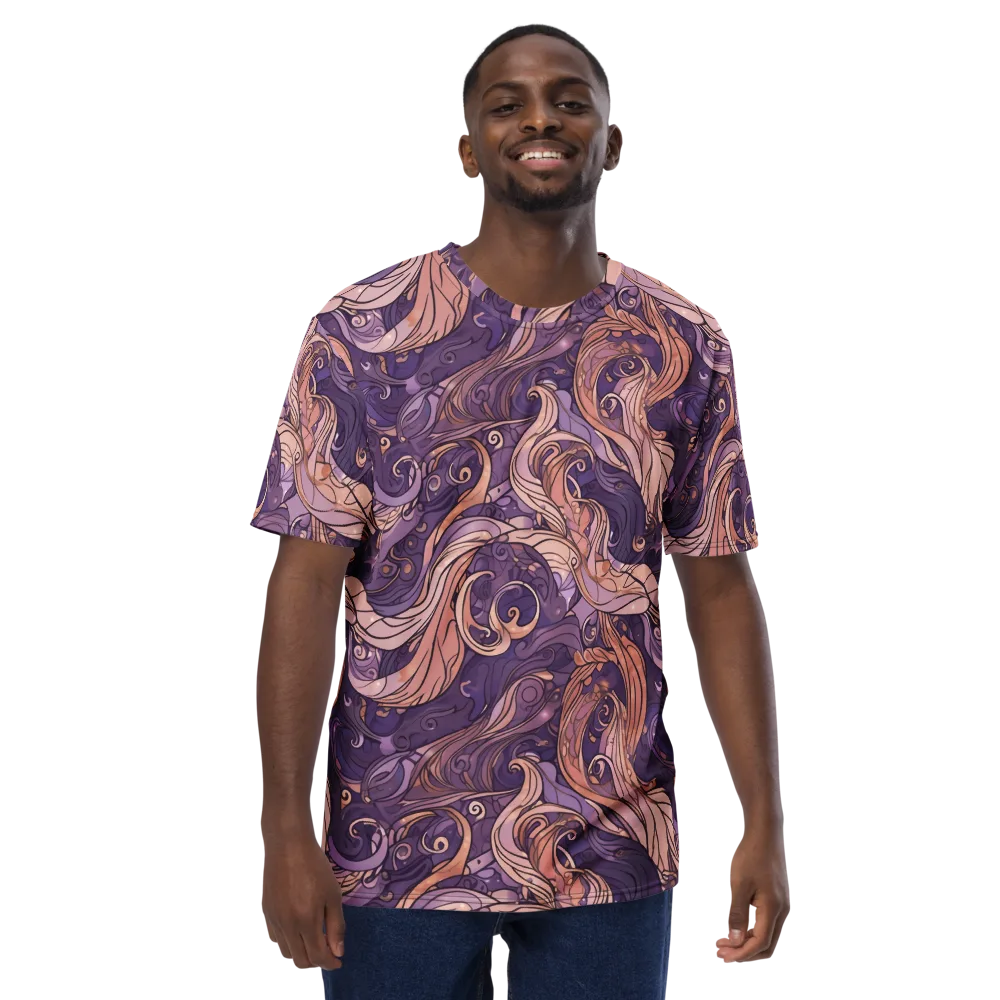 Amethyst Plume on Men's Crew Neck T-Shirt — Front