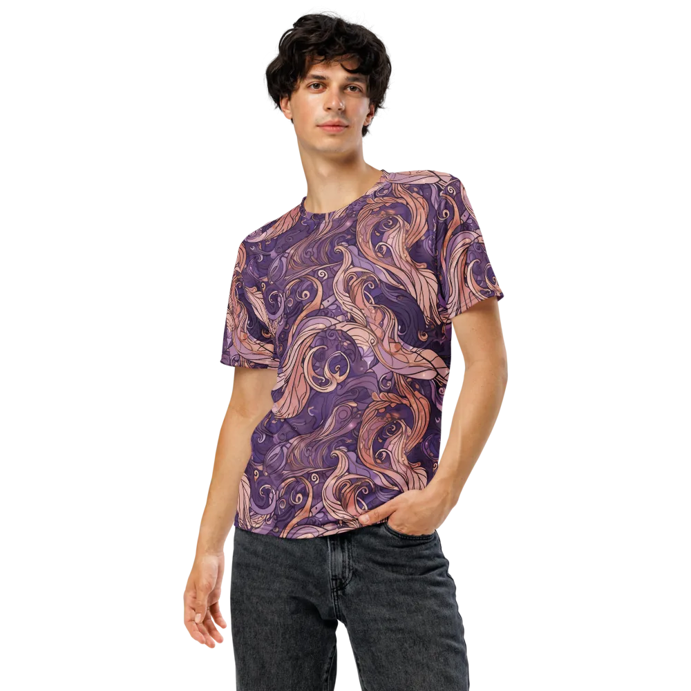 Amethyst Plume on Men's Crew Neck T-Shirt — Front