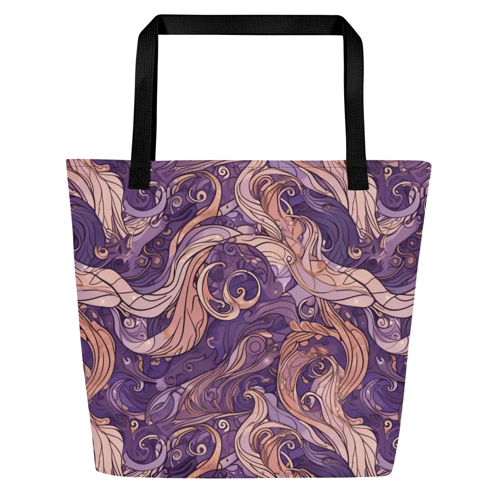 Amethyst Plume on Large Tote Bag W/ Pocket — Front