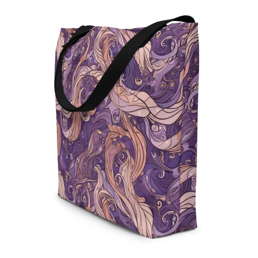 Amethyst Plume on a Large Tote Bag W/ Pocket
