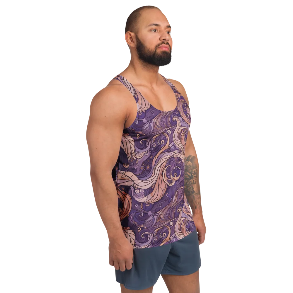 Amethyst Plume on Men's Tank Top — Right Front