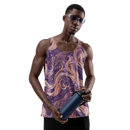Amethyst Plume on a Men's Tank Top