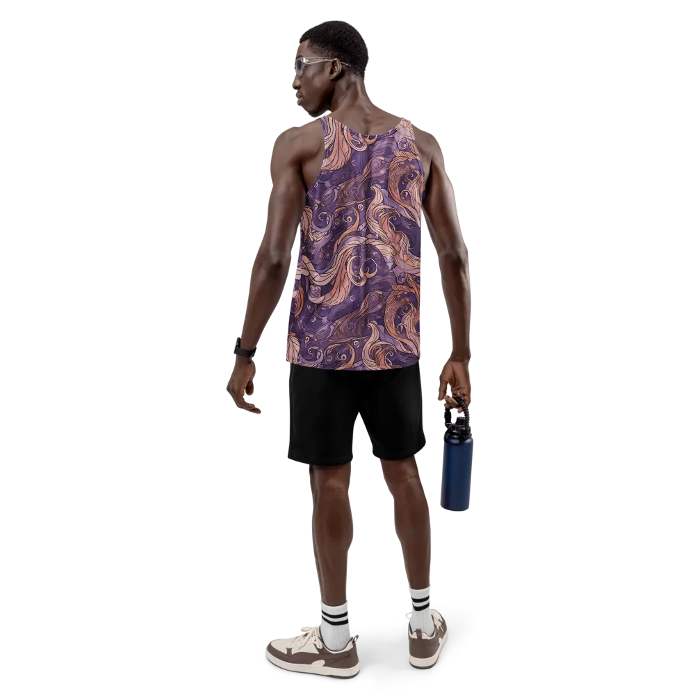 Amethyst Plume on Men's Tank Top — Back