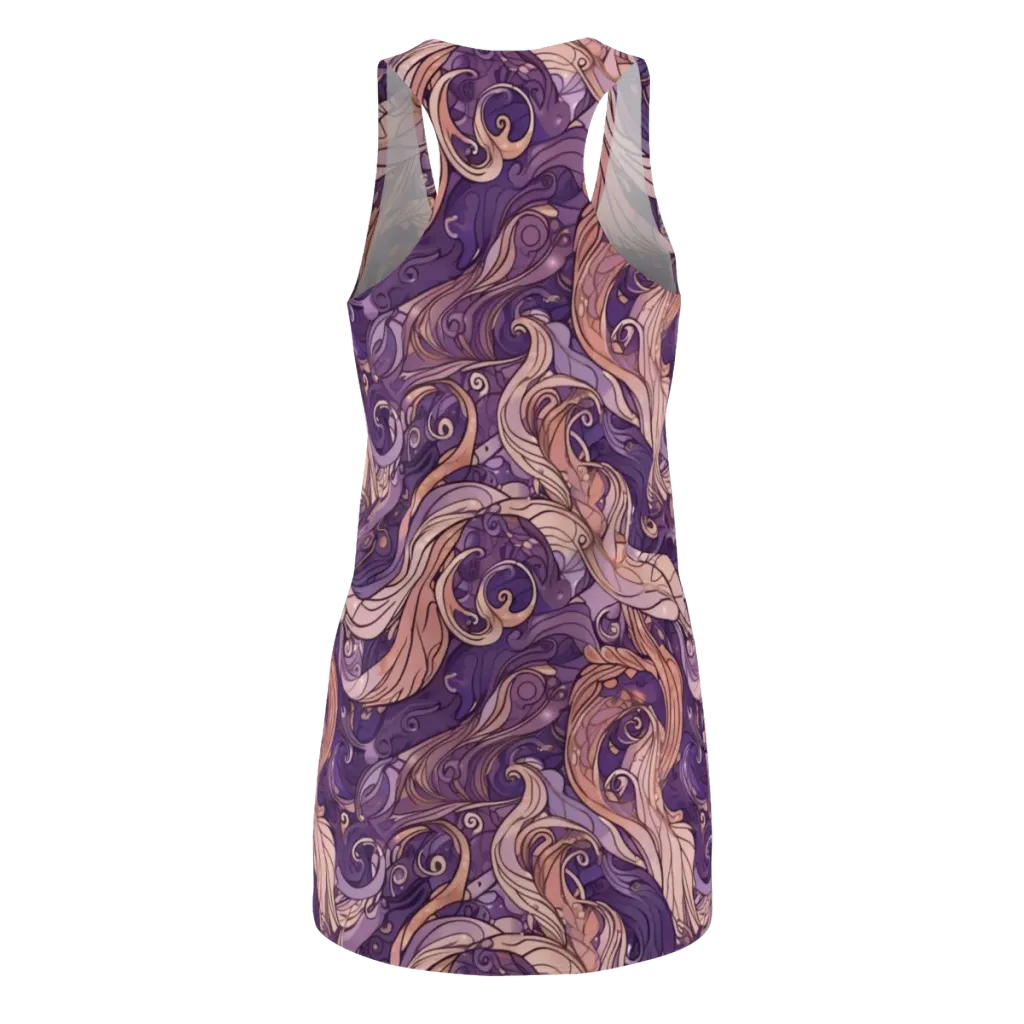 Amethyst Plume on Racerback Dress — Back