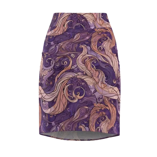 Amethyst Plume on a Pencil Skirt