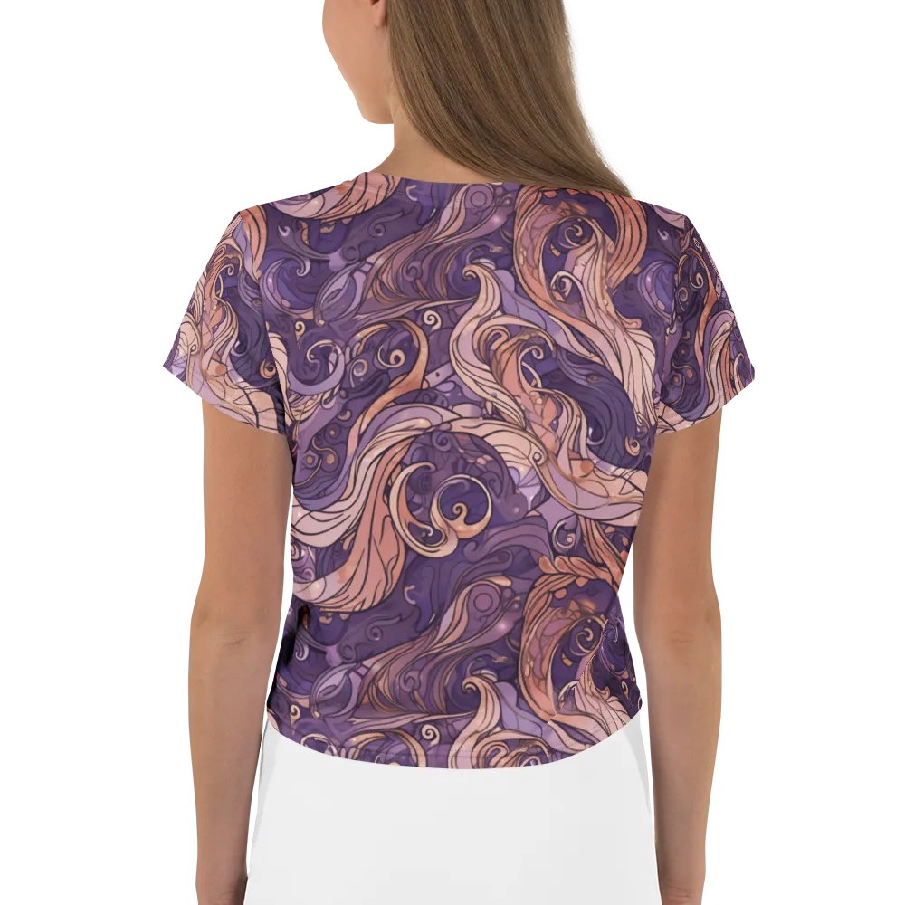 Amethyst Plume on Crop Tee — Back