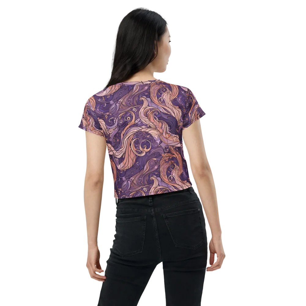 Amethyst Plume on Crop Tee — Back