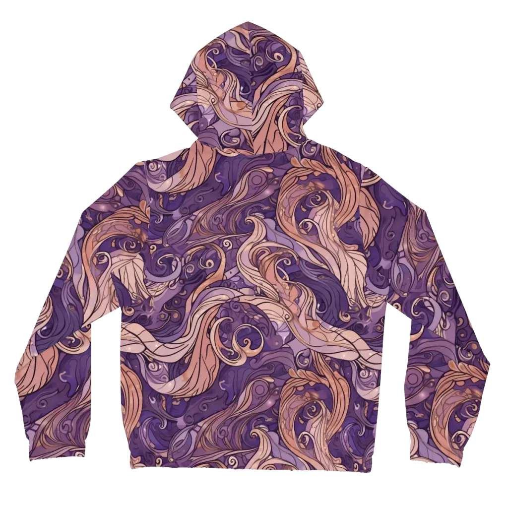 Amethyst Plume on Women's Full-Zip Hoodie — Back