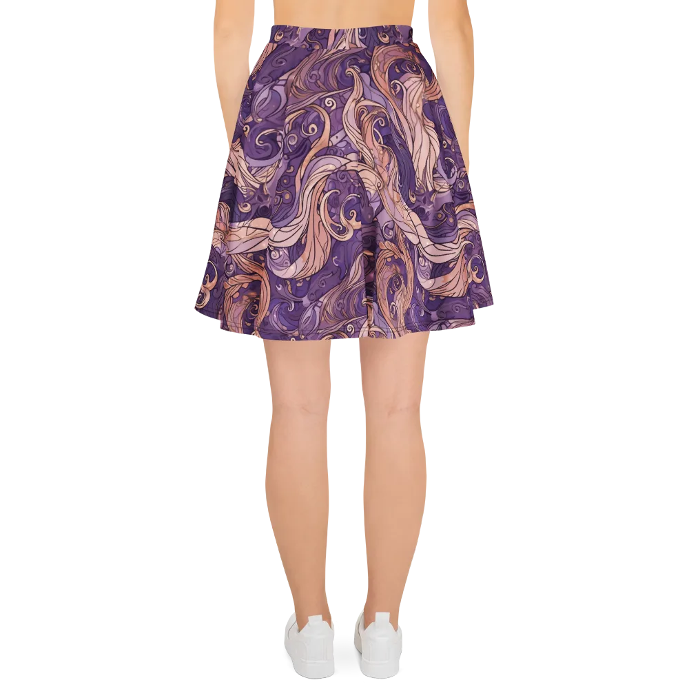 Amethyst Plume on Skater Skirt — Back