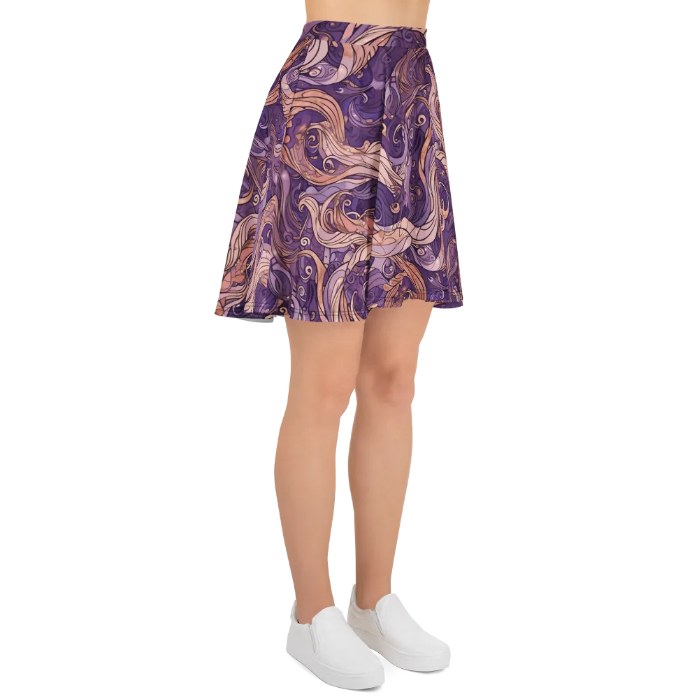 Amethyst Plume on Skater Skirt — Right