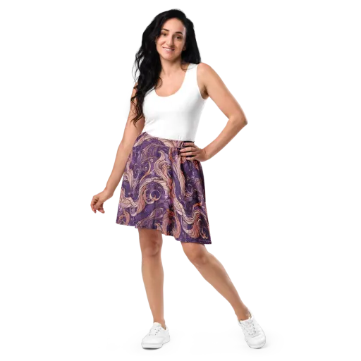 Amethyst Plume on a Skater Skirt