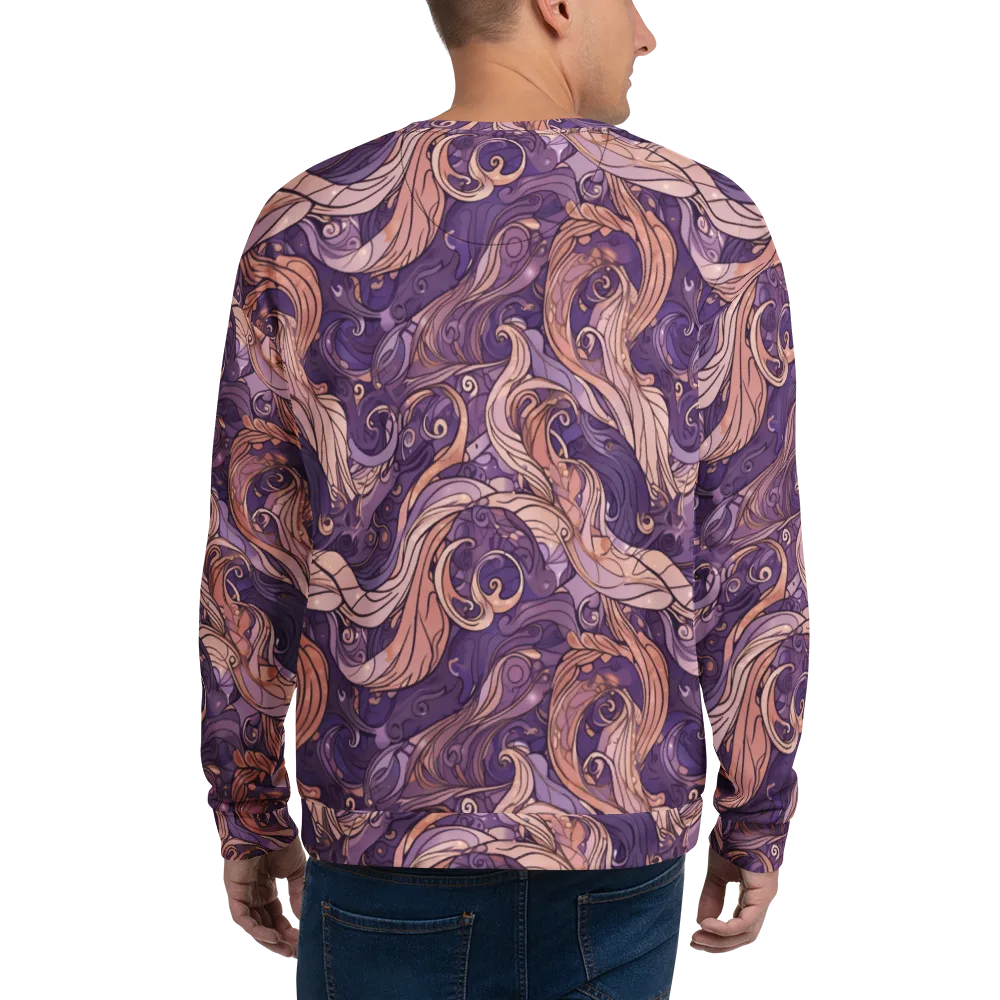 Amethyst Plume on Sweatshirt — Back