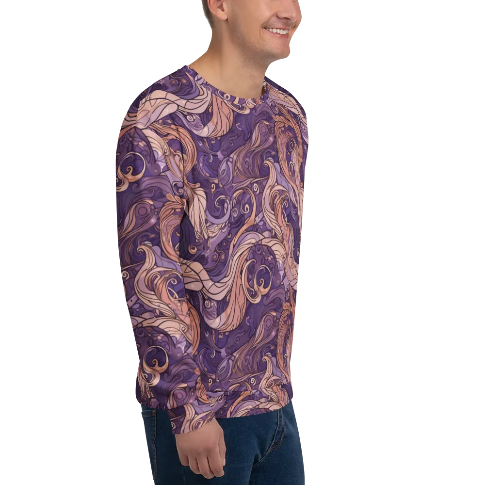 Amethyst Plume on Sweatshirt — Right Front