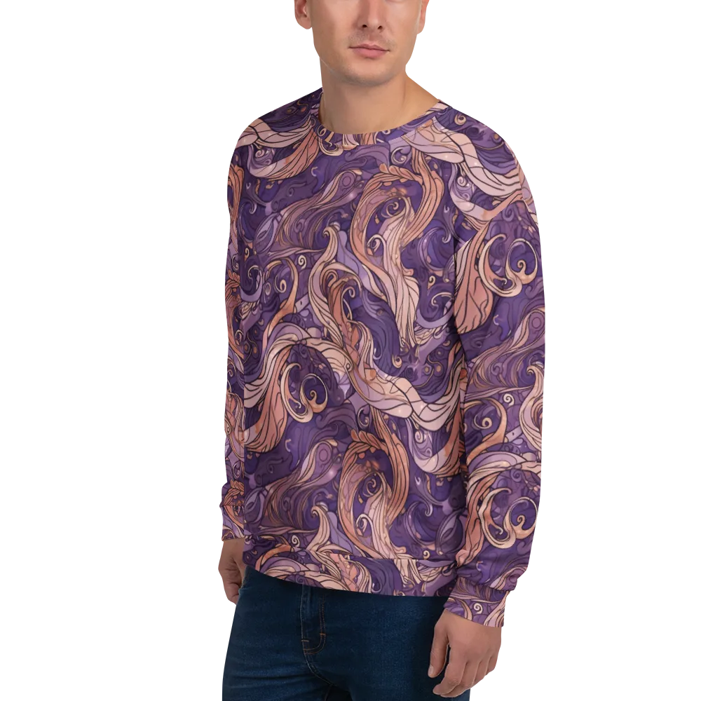 Amethyst Plume on Sweatshirt — Left Front