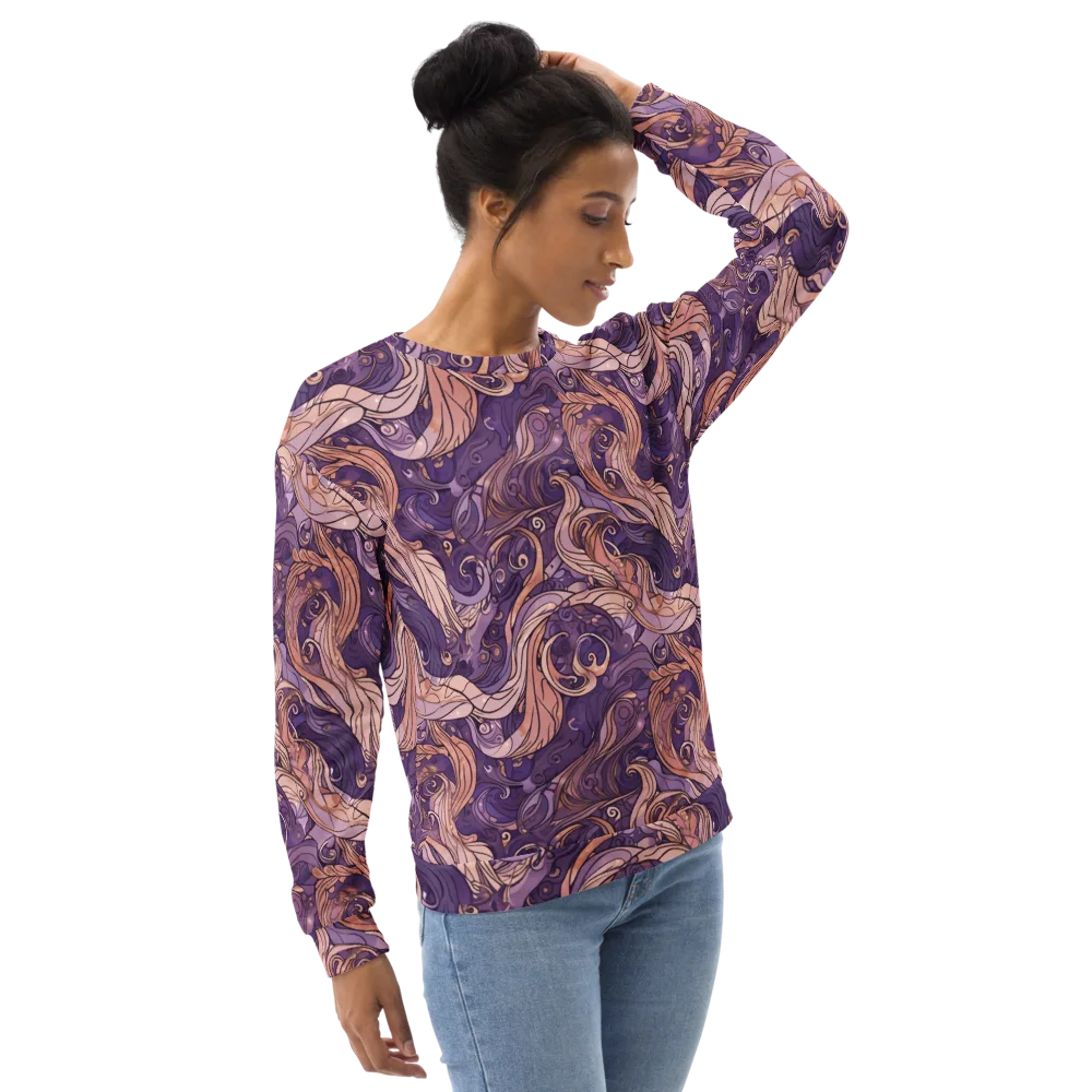Amethyst Plume on Sweatshirt — Right Front
