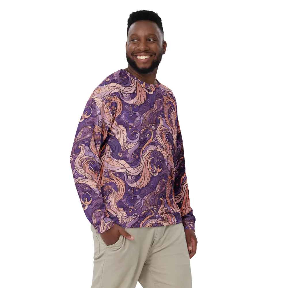 Amethyst Plume on Sweatshirt — Front