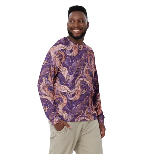 Amethyst Plume on a Sweatshirt