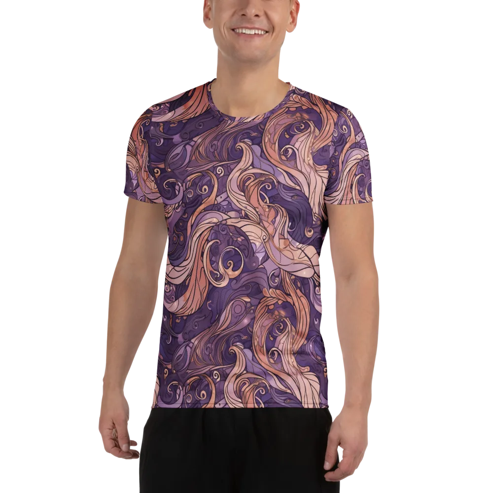 Amethyst Plume on Men's Athletic T-Shirt — Front