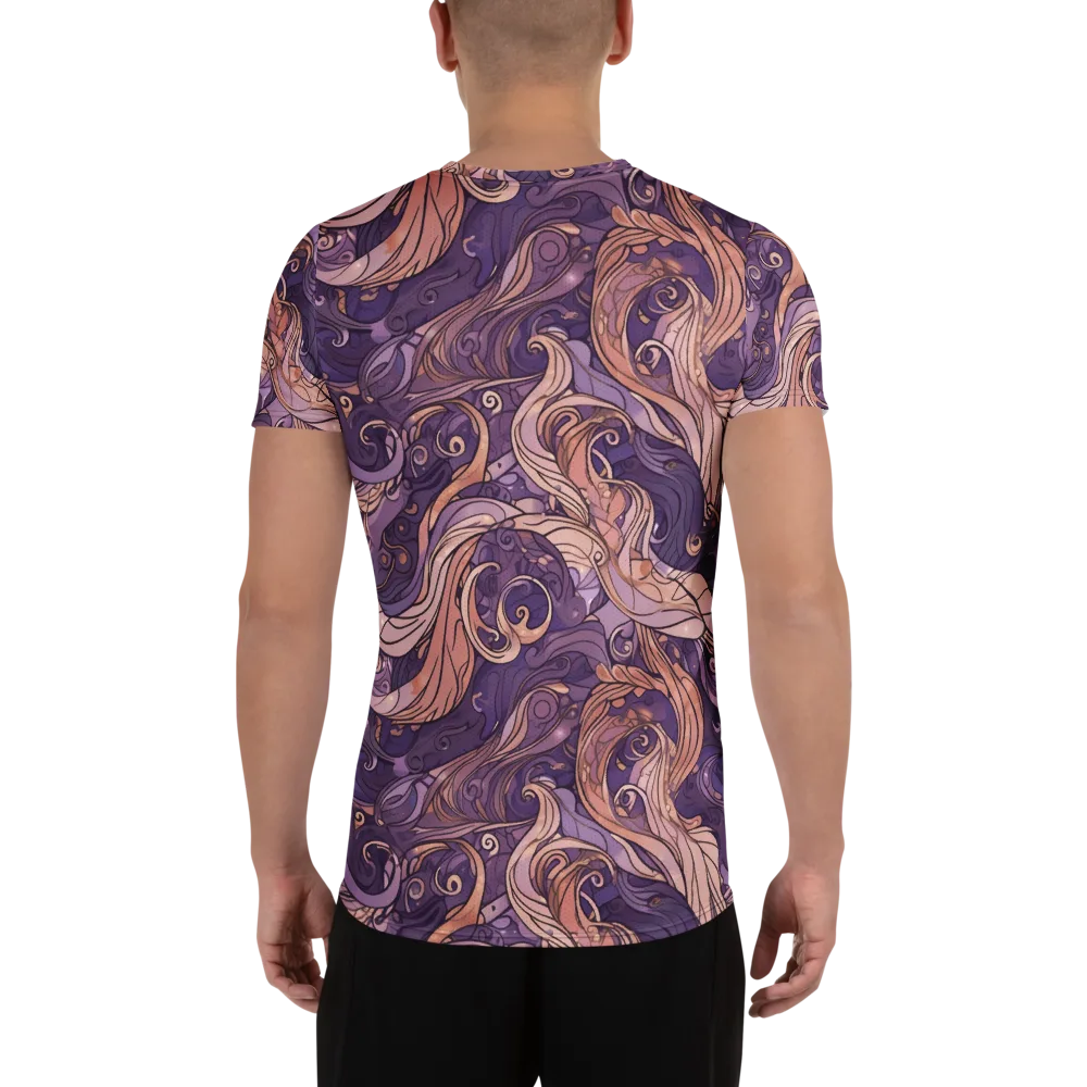 Amethyst Plume on Men's Athletic T-Shirt — Back