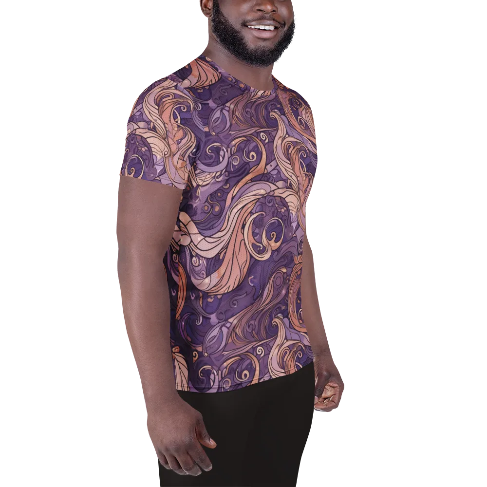 Amethyst Plume on Men's Athletic T-Shirt — Right