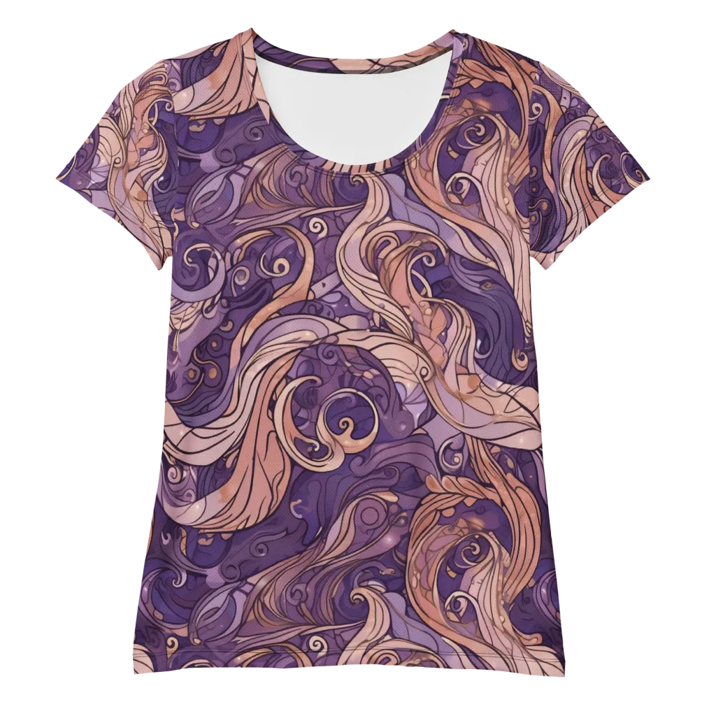 Amethyst Plume on Women's Athletic T-Shirt — Front