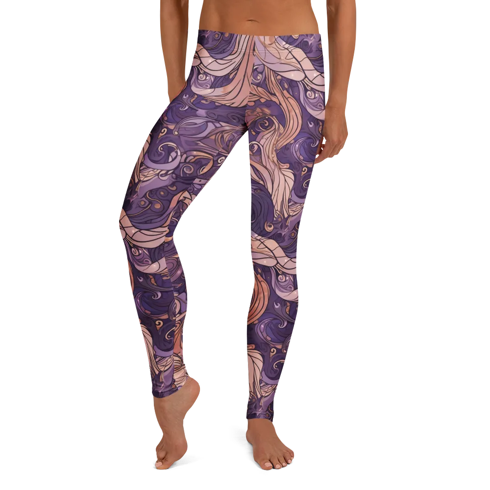 Amethyst Plume on Leggings — Front