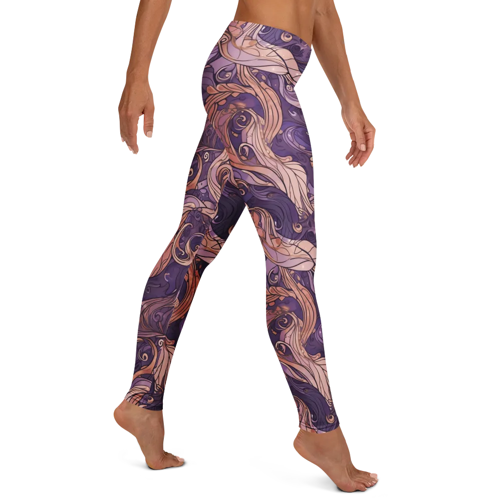 Amethyst Plume on Leggings — Right