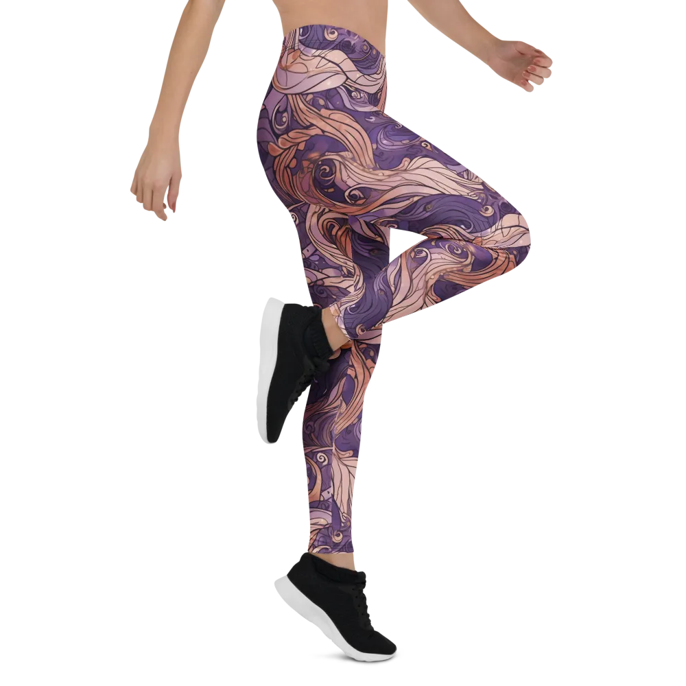 Amethyst Plume on Leggings — Right