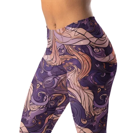 Amethyst Plume on a Leggings