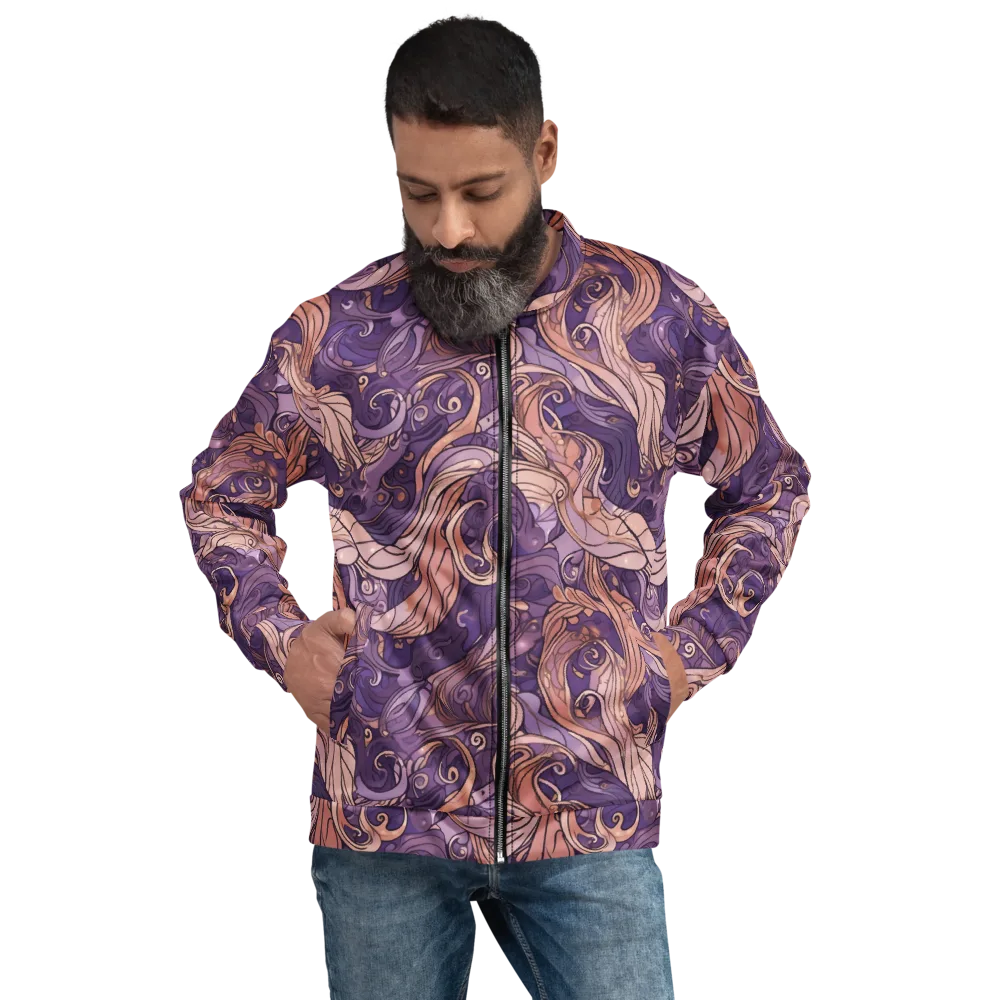 Amethyst Plume on Bomber Jacket — Front