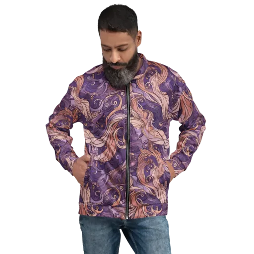 Amethyst Plume on a Bomber Jacket