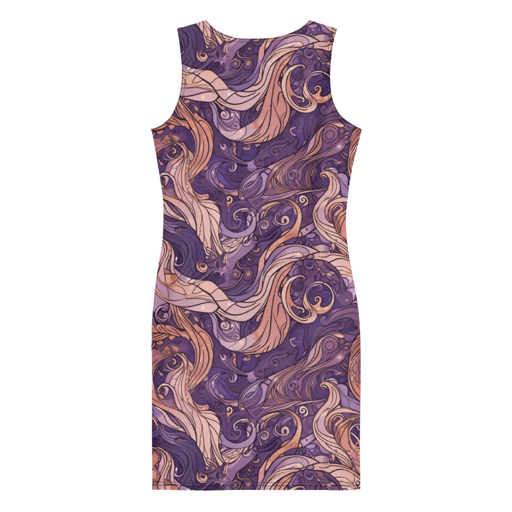 Amethyst Plume on Bodycon Dress — Back