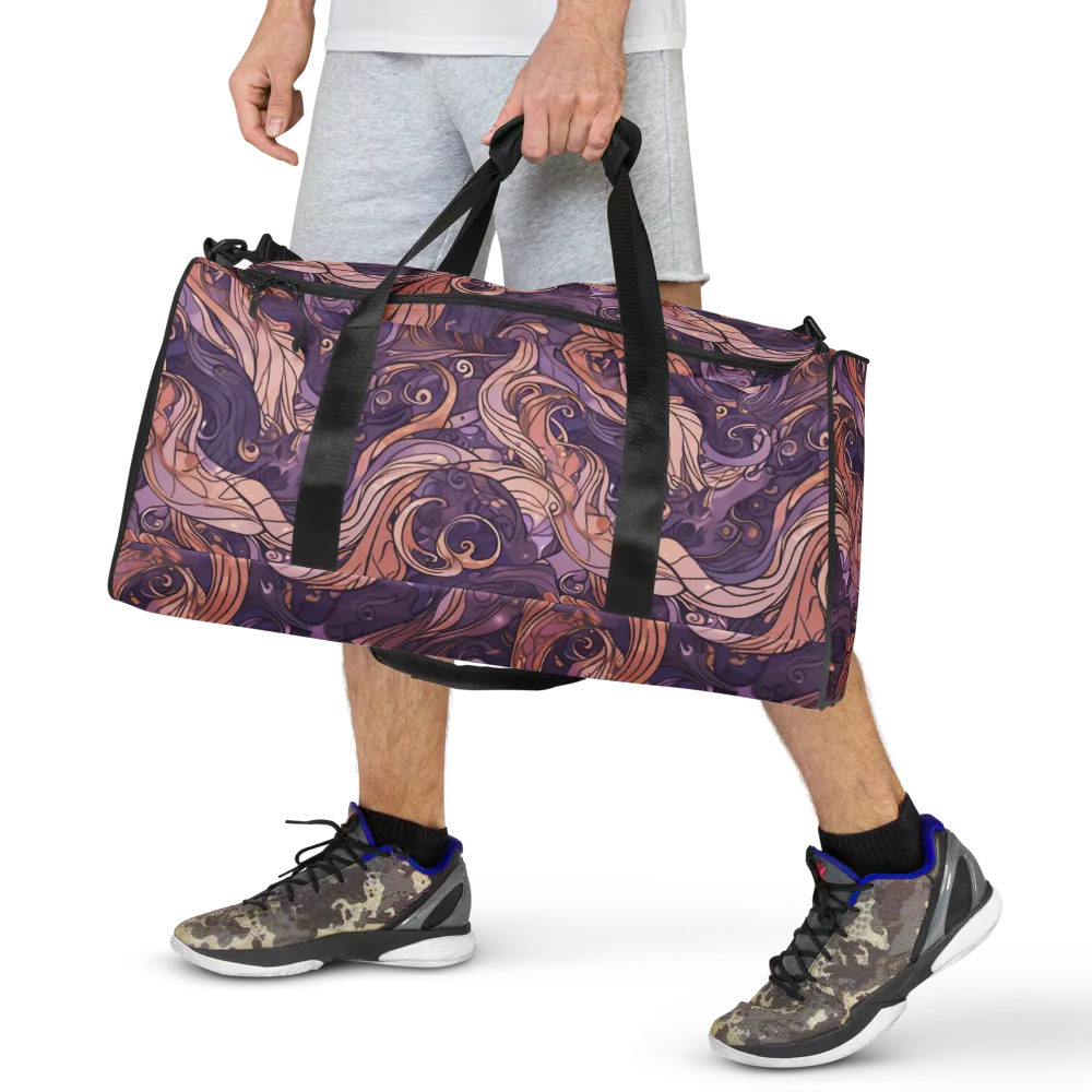 Amethyst Plume on Duffle Bag — Front