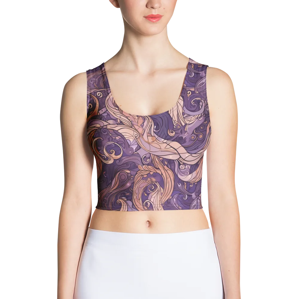 Amethyst Plume on Crop Top — Front