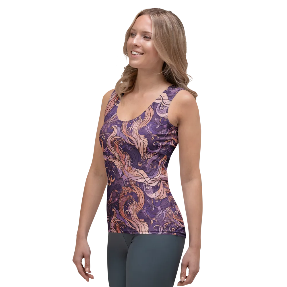 Amethyst Plume on Women's Tank Top — Left Front