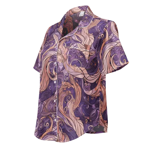 Amethyst Plume on a Women's Short Sleeve Pajama Top